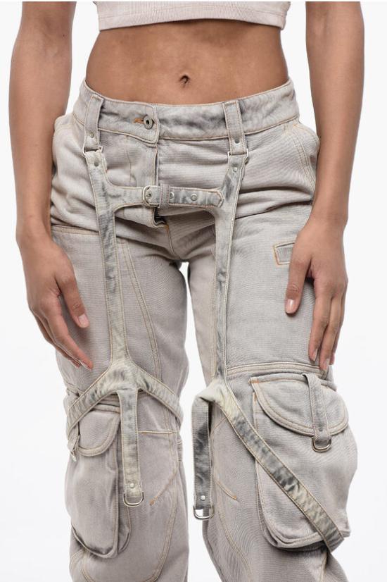  오프화이트 데님 팬츠 OWYB018S24DEN0013600 Viola Grigio - OFF WHITE