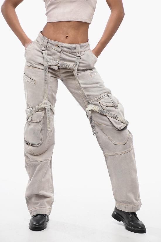  오프화이트 데님 팬츠 OWYB018S24DEN0013600 Viola Grigio