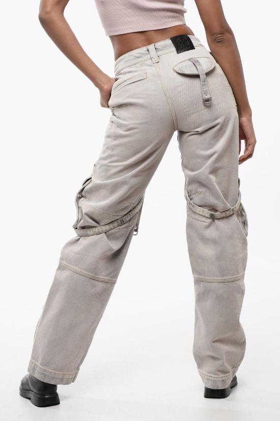  오프화이트 데님 팬츠 OWYB018S24DEN0013600 Viola Grigio - OFF WHITE