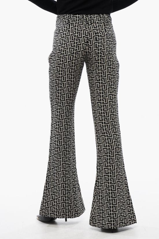  발망 스트레이트 팬츠 VF0PP015W126 GFE Black White - BALMAIN