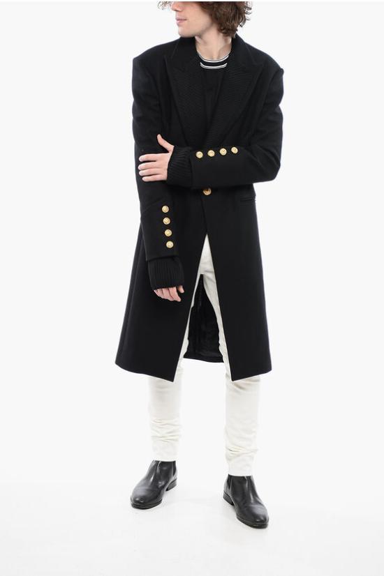  발망 코트 YH1UB030WB06 0PA Black - BALMAIN