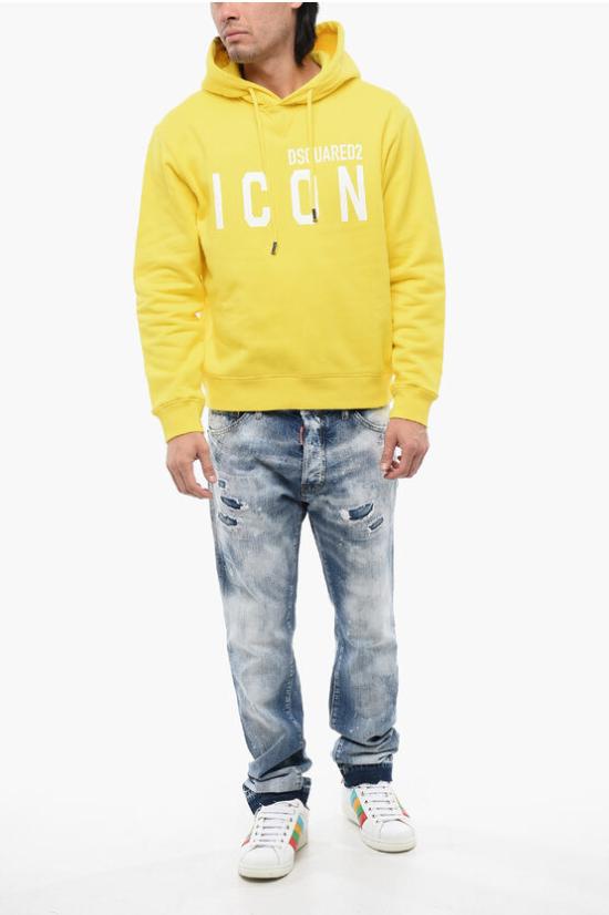  디스퀘어드2 후드 티셔츠 S79GU0003 S25516 171 Yellow - DSQUARED2