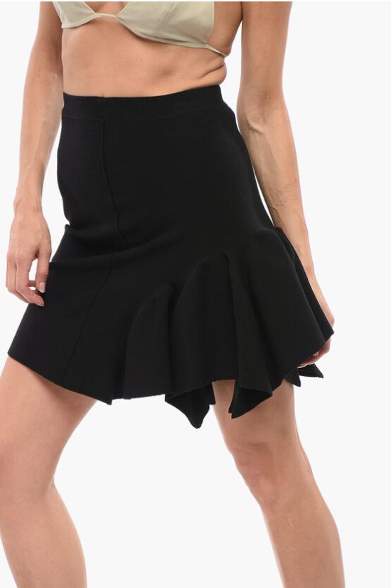  보테가베네타 숏 스커트 666516 V12V0 1000 Black - BOTTEGA VENETA