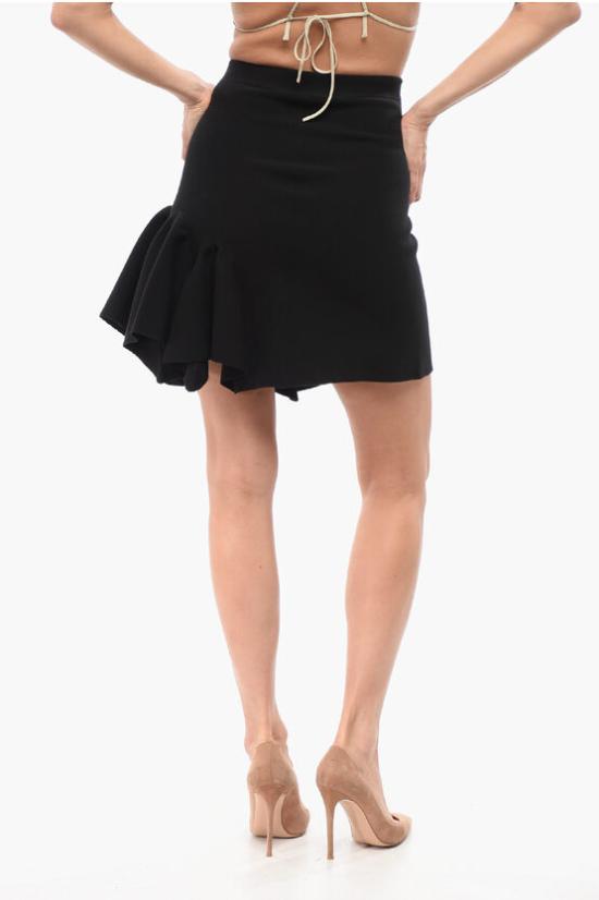  보테가베네타 숏 스커트 666516 V12V0 1000 Black - BOTTEGA VENETA