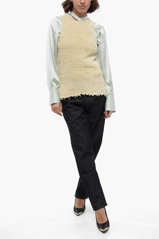  질샌더 긴팔 티셔츠 J03NC0135 J18271 279 White - JIL SANDER