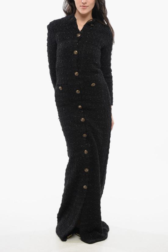  발렌시아가 롱 원피스 704574 T1651 1000 Black