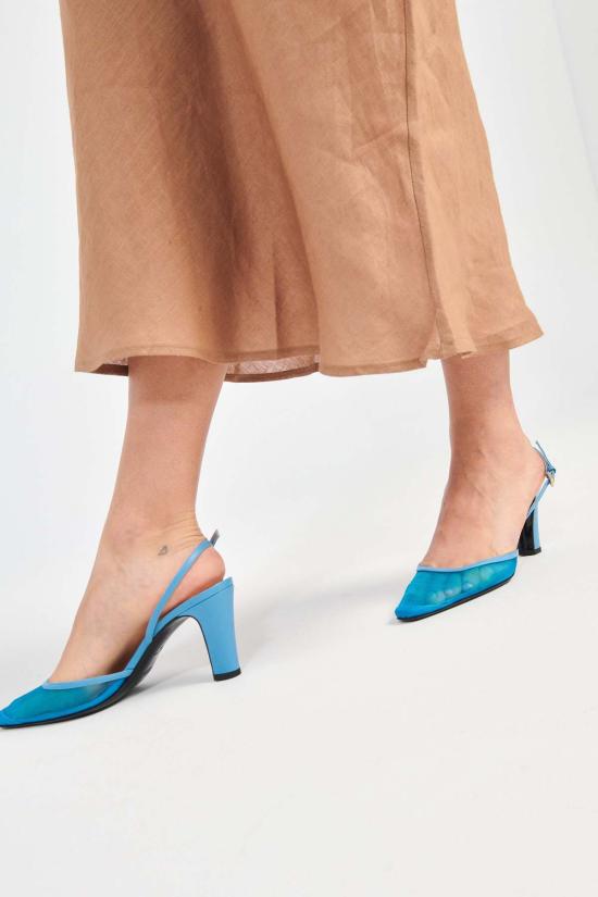  수잔 레이 힐/펌프스 90년대 슬링백 블루 - SUZANNE RAE