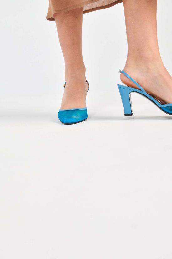  수잔 레이 힐/펌프스 90년대 슬링백 블루 - SUZANNE RAE