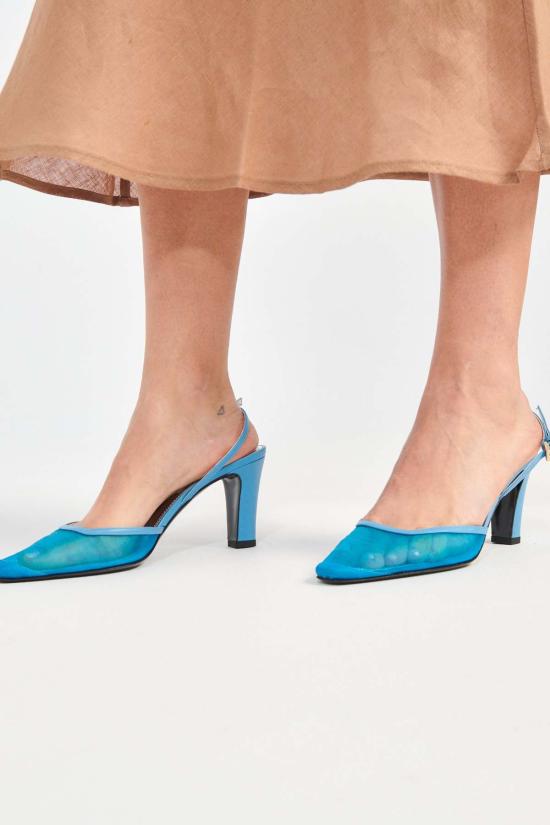  수잔 레이 힐/펌프스 90년대 슬링백 블루