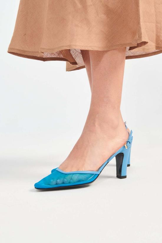  수잔 레이 힐/펌프스 90년대 슬링백 블루 - SUZANNE RAE