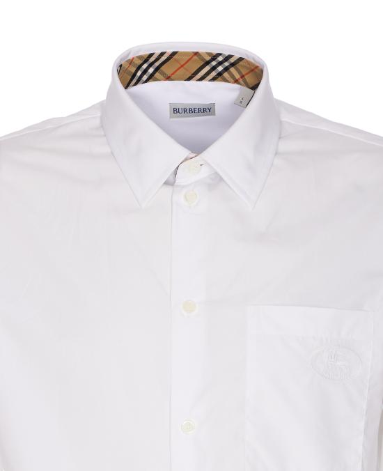 25FW 버버리 코튼 포플린 셔츠 8113135 A1464 White - BURBERRY