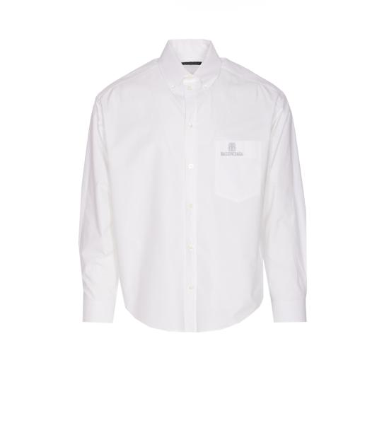 25FW 발렌시아가 셔츠 839260 TRM289000 White