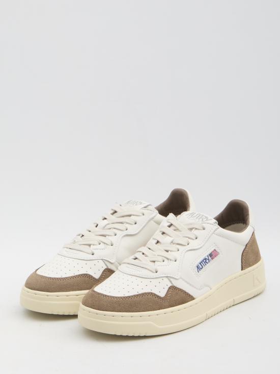 25FW 오트리 메달리스트 로우 스니커즈 AULMGS43 WHITE BROWN - AUTRY