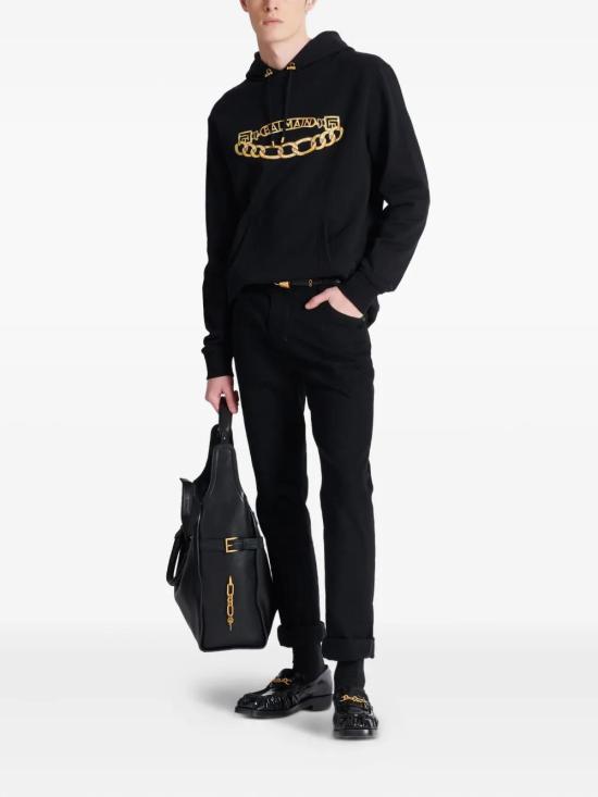 25FW 발망 스트레이트 팬츠 FH1MI083DF88 0PC BLACK - BALMAIN