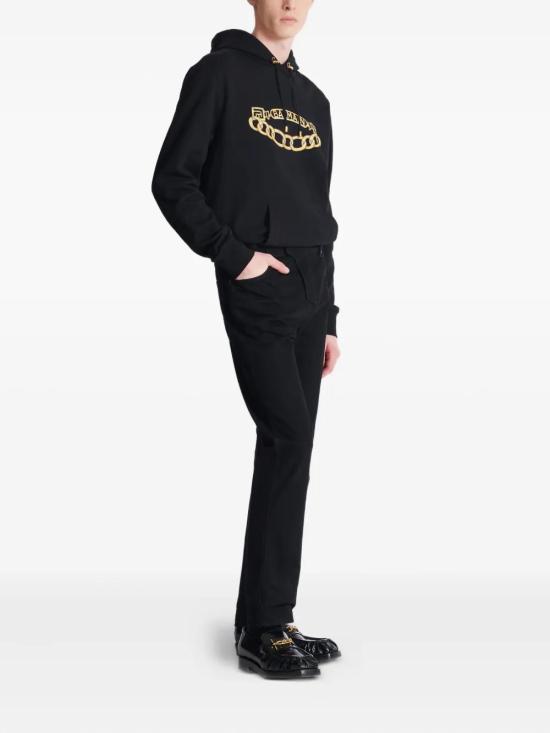 25FW 발망 스트레이트 팬츠 FH1MI083DF88 0PC BLACK - BALMAIN