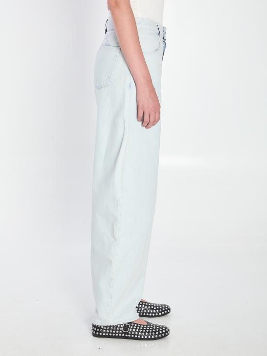 25FW 알라이아 스트레이트 팬츠 AA9P1215D005B 523 BLUE - ALAIA