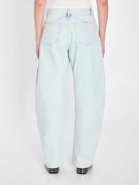 25FW 알라이아 스트레이트 팬츠 AA9P1215D005B 523 BLUE - ALAIA