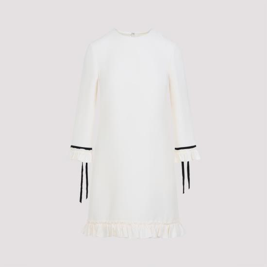 25FW 발렌티노 가라바니 미디 원피스 6B3VAF981CF A03 WHITE - VALENTINO GARAVANI