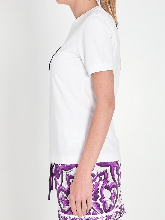 25FW 돌체앤가바나 반팔 티셔츠 F8N08ZGGDC6U W0800 WHITE - DOLCE & GABBANA