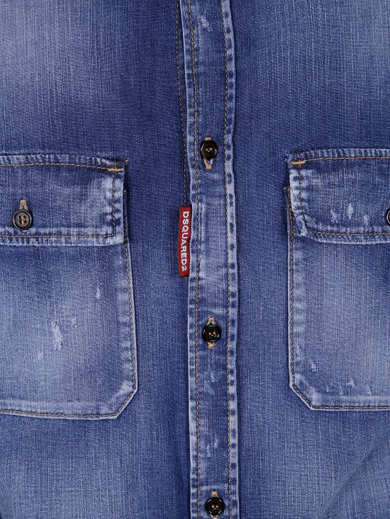 25SS 디스퀘어드2 데님 셔츠 S74DM0904S30341 470 NAVY BLUE - DSQUARED2