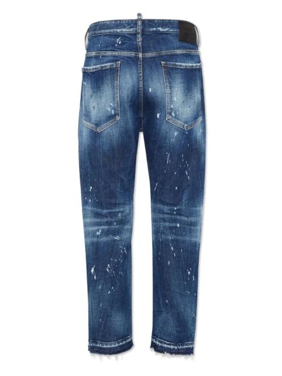 25SS 디스퀘어드2 스트레이트 팬츠 S74LB1634S30872 470 NAVY BLUE - DSQUARED2