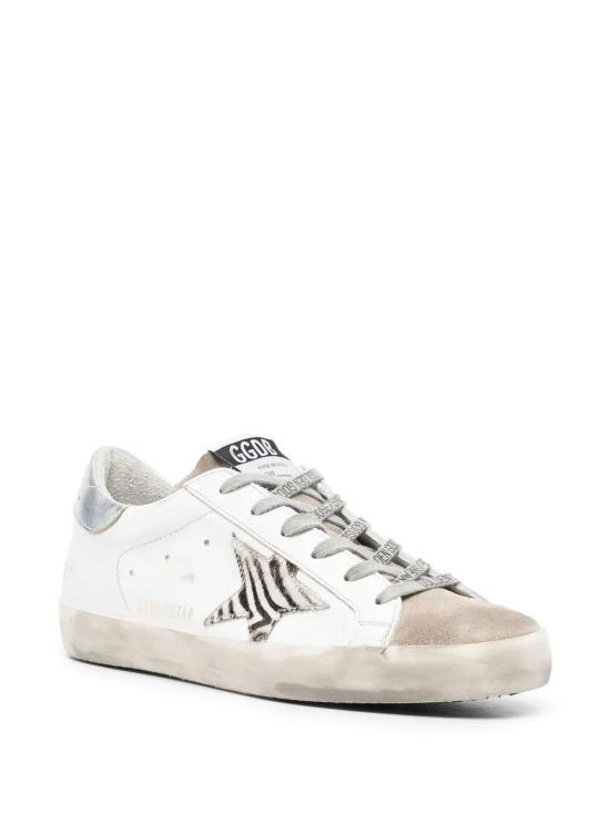 25FW 골든구스 SUPER STAR 슈퍼 스타 클래식 스니커즈 GWF00101F00269281571 WHITE WHITE BLACK ZEBRA SILVER - GOLDEN GOOSE