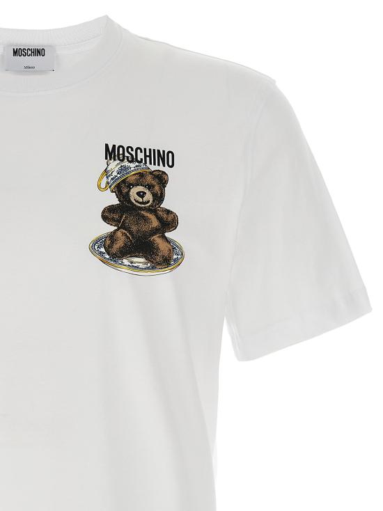 25FW 모스키노 반팔 티셔츠 V072152411001 White - MOSCHINO