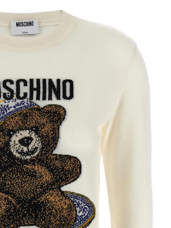 25FW 모스키노 가디건 V093655002001 White - MOSCHINO