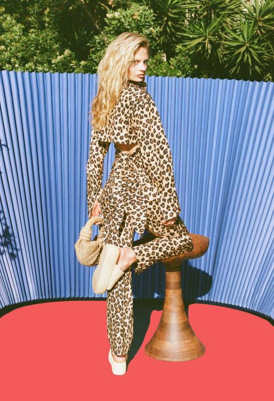  사이먼밀러 탑 사이먼 밀러 로크 팝린 버튼업 레오파드 - SIMONMILLER