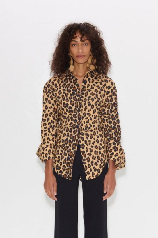  사이먼밀러 탑 사이먼 밀러 로크 팝린 버튼업 레오파드