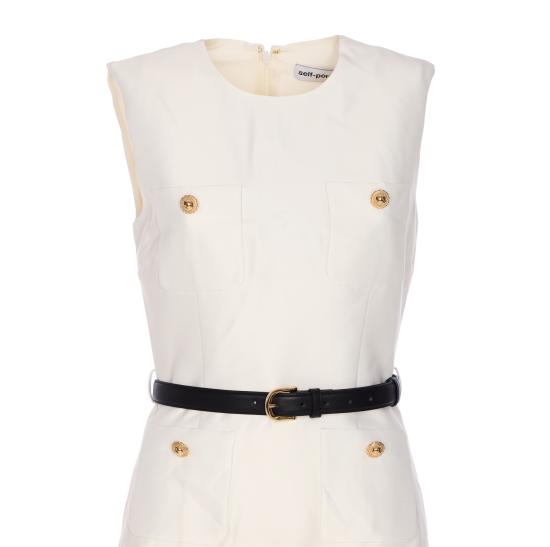 25FW 셀프 포트레이트 타프타 미니 드레스 017S CREAM White - SELF PORTRAIT