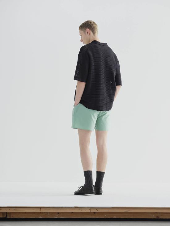  오라리 반팔 셔츠 오랄리 코튼 메시 니트 반팔  카키 브라운 - AURALEE