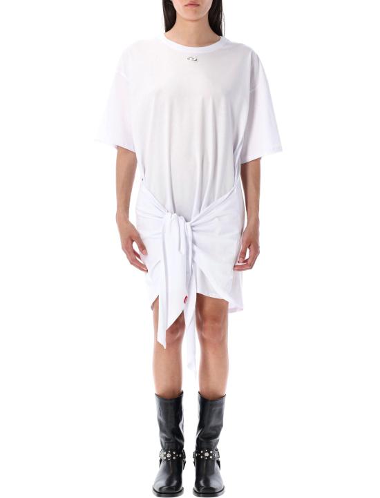 25FW 디젤 D-Elvor 이보르 티셔츠 드레스 A192320NIAX 100 WHITE