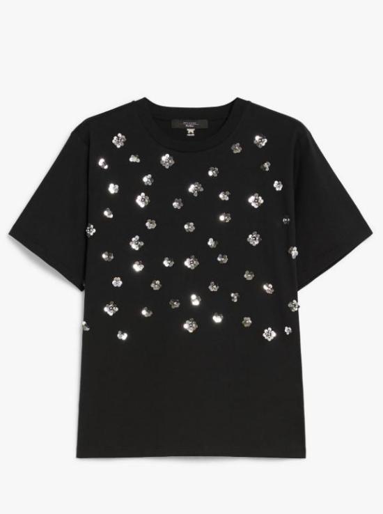 25SS 위켄드막스마라 반팔 티셔츠 2515971041 006 Black