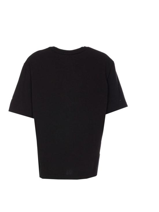 25FW 메종키츠네 자수 오버사이즈 티셔츠 OM00122KJ0119P199 Black - MAISON KITSUNE