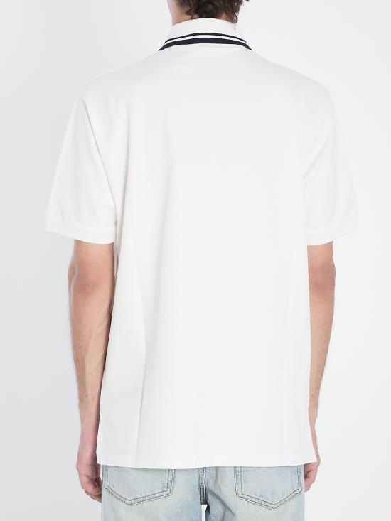 25FW 구찌 자수 스트레치 코튼 폴로 셔츠 795174 WHITE - GUCCI