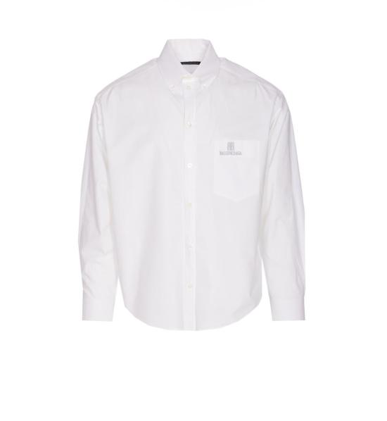 25FW 발렌시아가 셔츠 839260TRM289000 WHITE