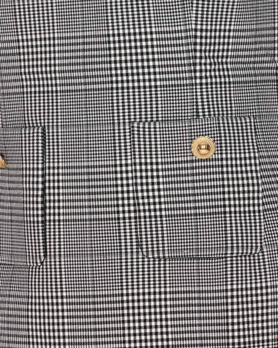 25FW 셀프 포트레이트 숏 원피스 016SBLACK AND WHITE GREY - SELF PORTRAIT