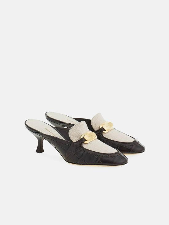  살바토레 페라가모 뮬/슬리퍼 01H989TESTA Dark Brown - SALVATORE FERRAGAMO