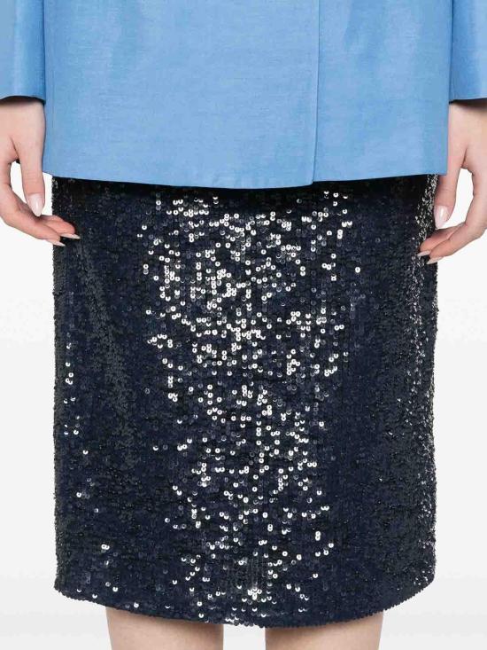 26SS 파로쉬 미디 스커트 GONGD620993012 Blue - PAROSH