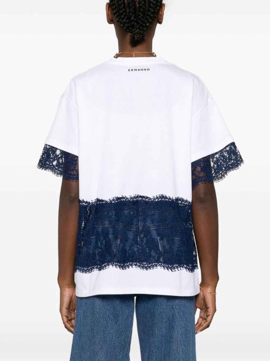  에르마노 피렌제 반팔 티셔츠 D44EL054EG8MF59810589 White - ERMANNO FIRENZE