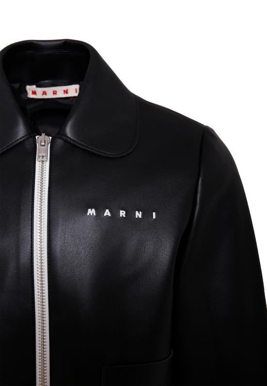 25FW [키즈] 마르니 가죽 자켓 M01492 M00W2 0M900 BLACK - MARNI