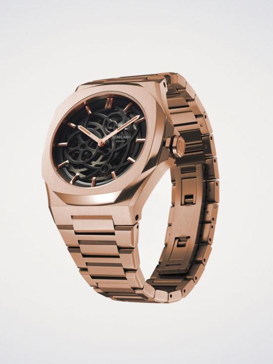 25SS D1밀라노 손목시계 D1SKBJ12 Rose Gold