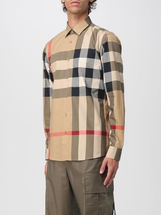 25FW 버버리 체크 코튼 셔츠  8071445 Beige - BURBERRY