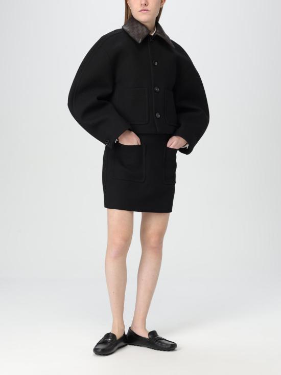 25SS 보테가베네타 숏 스커트 813032V3PD0 1000 Black - BOTTEGA VENETA