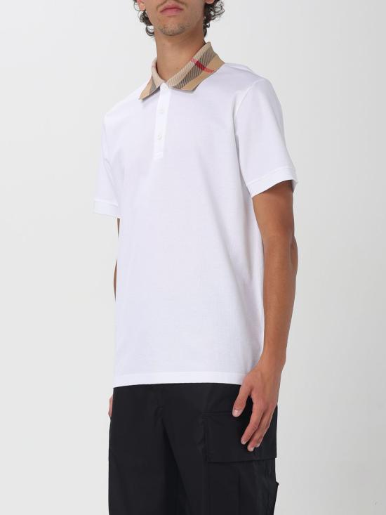 25FW 버버리 코튼 폴로 셔츠 8071621 White - BURBERRY