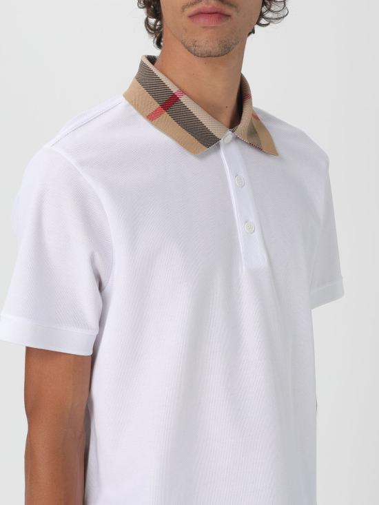 25FW 버버리 코튼 폴로 셔츠 8071621 White - BURBERRY