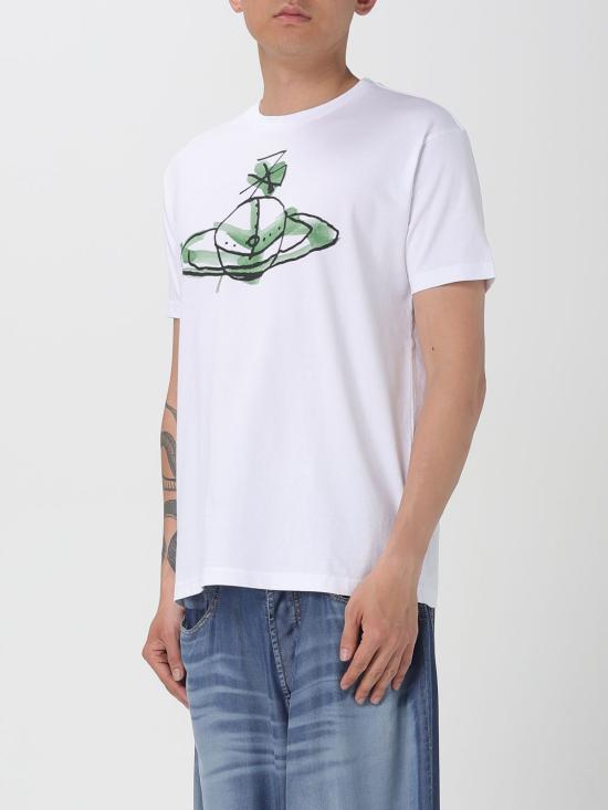 25FW 비비안웨스트우드 반팔 티셔츠 3G01003WJ001M A401 White - VIVIENNE WESTWOOD