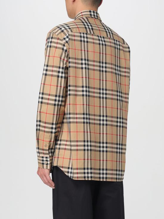 25FW 버버리 체크 코튼 셔츠  8070577 Beige - BURBERRY