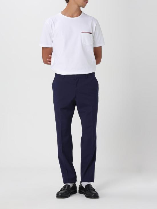 25FW 톰브라운 반팔 티셔츠 MJS010A01454 100 White - THOM BROWNE